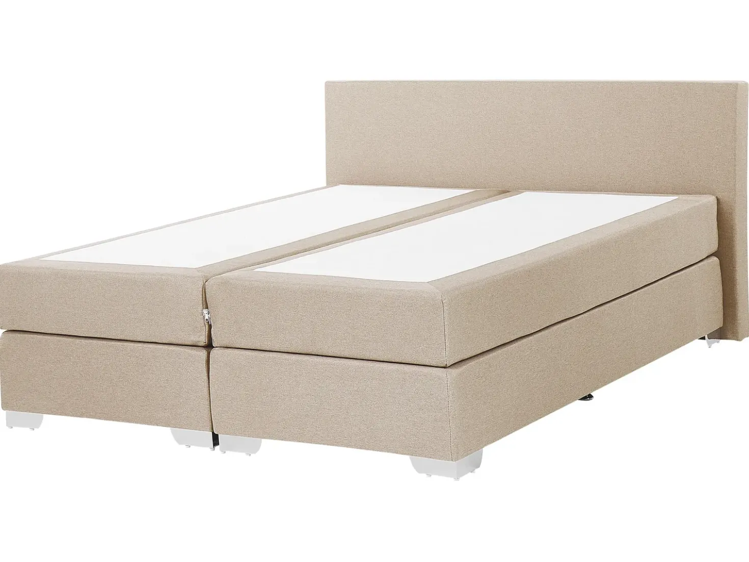 Letto Continentale Tessuto PRESIDENT 160 x 200 cm Beige