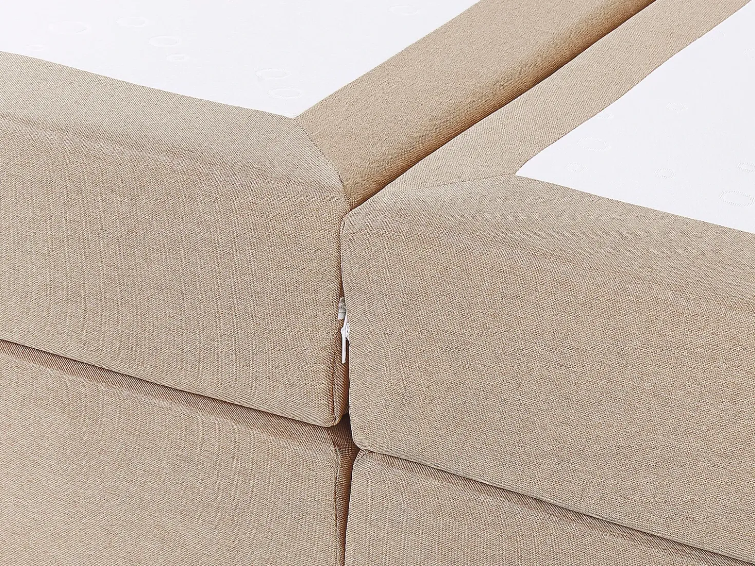 Letto Continentale Tessuto PRESIDENT 160 x 200 cm Beige