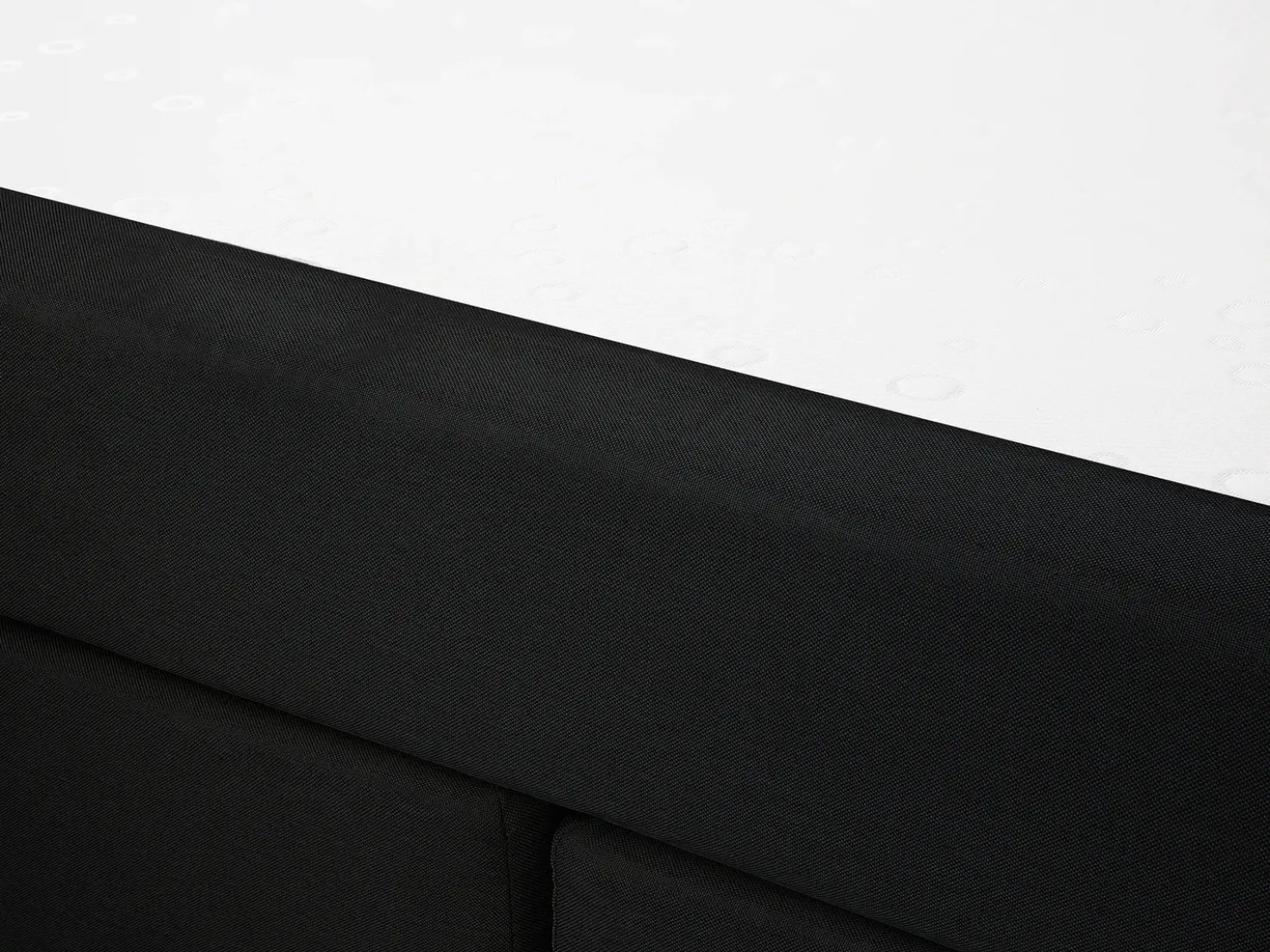 Letto Continentale Tessuto ADMIRAL 180 x 200 cm Nero