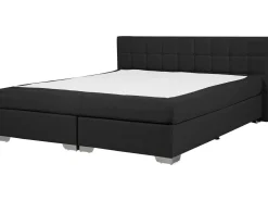Letto Continentale Tessuto ADMIRAL 180 x 200 cm Nero