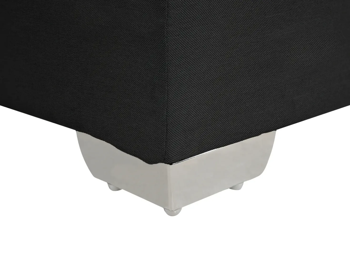 Letto Continentale Tessuto ADMIRAL 180 x 200 cm Nero