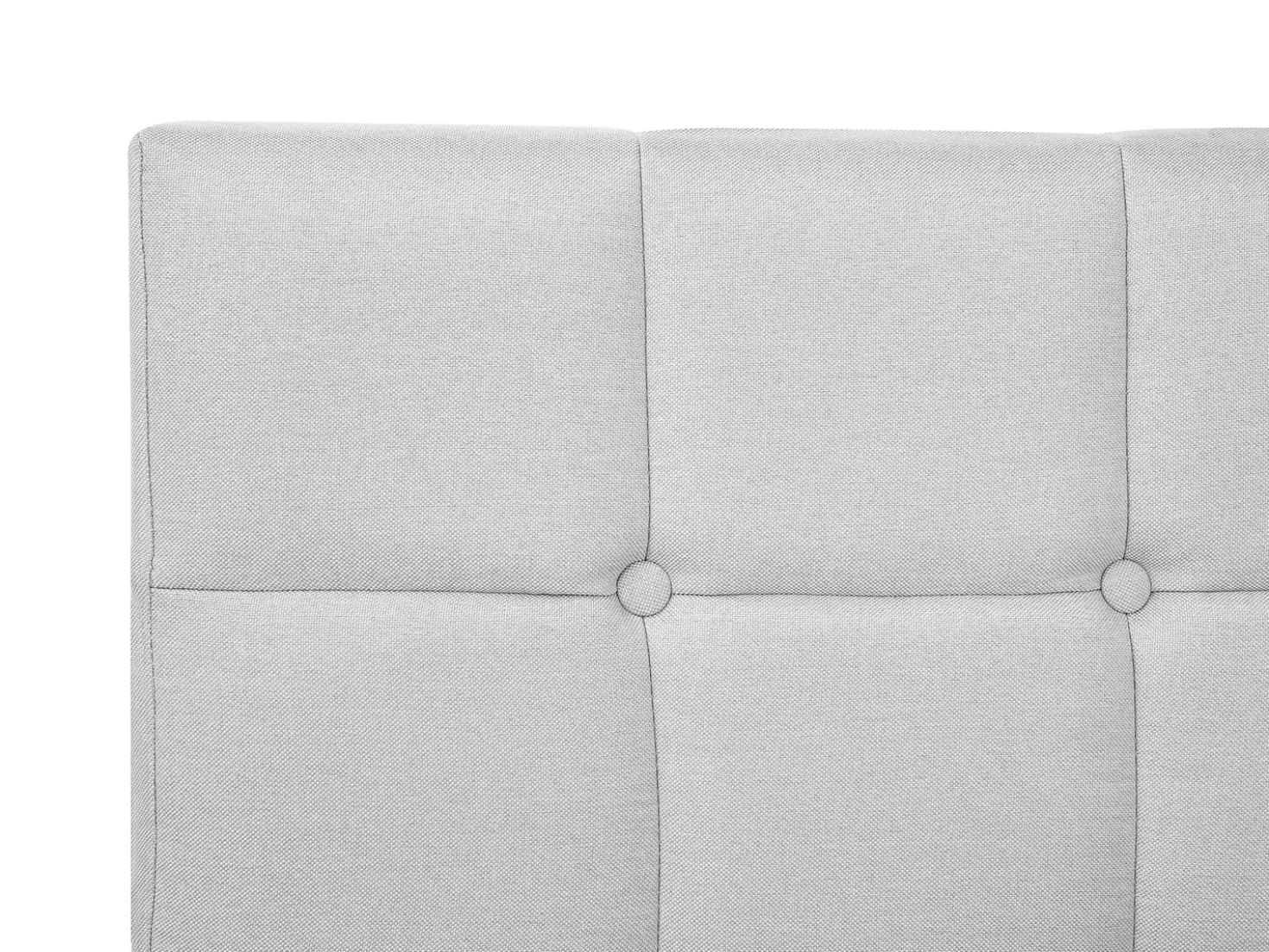 Letto Continentale Tessuto ADMIRAL 90 x 200 cm Grigio chiaro