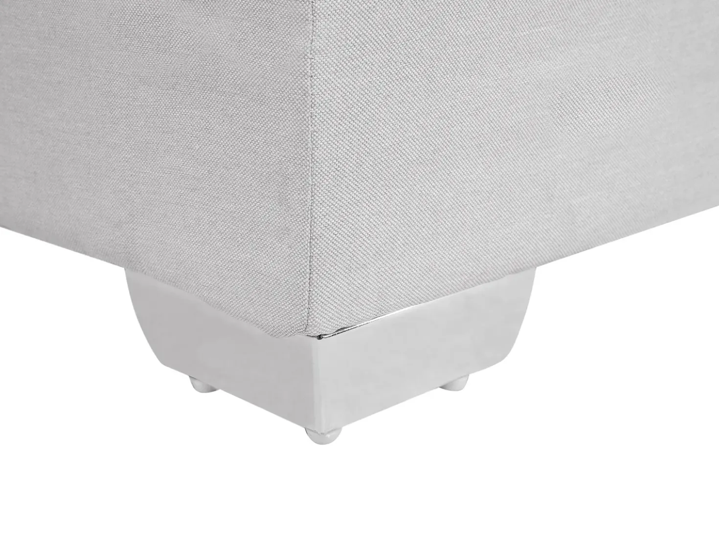 Letto Continentale Tessuto ADMIRAL 90 x 200 cm Grigio chiaro