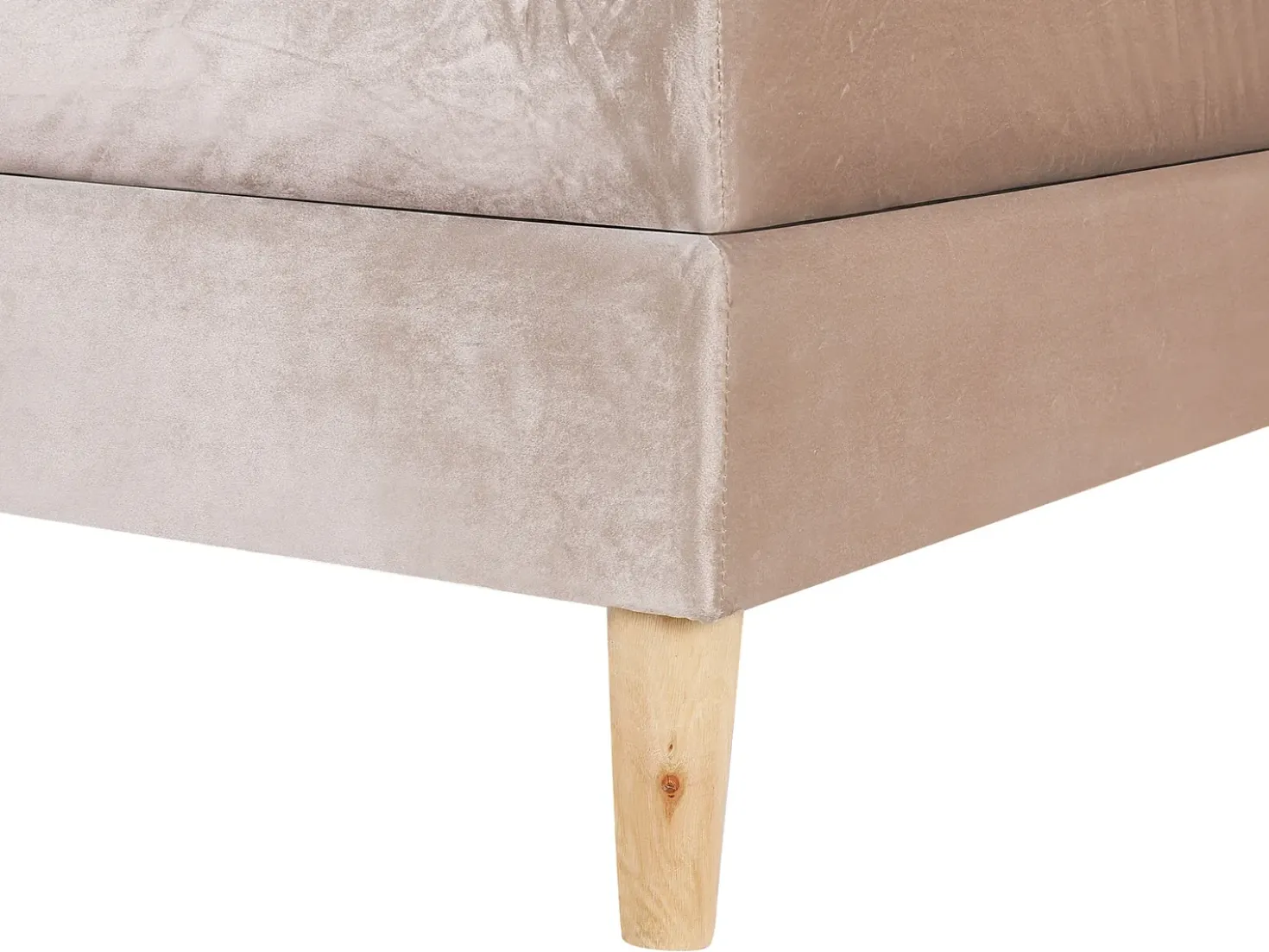 Letto Continentale Velluto MARQUISE 180 x 200 cm Beige