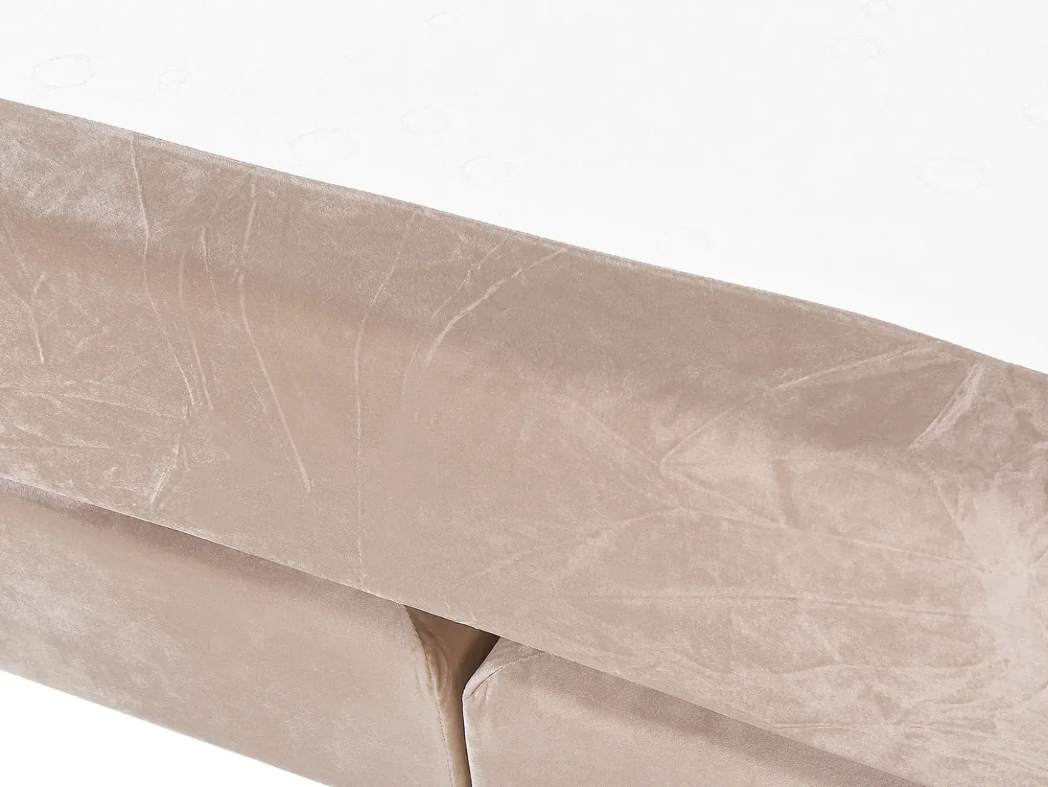 Letto Continentale Velluto MARQUISE 180 x 200 cm Beige