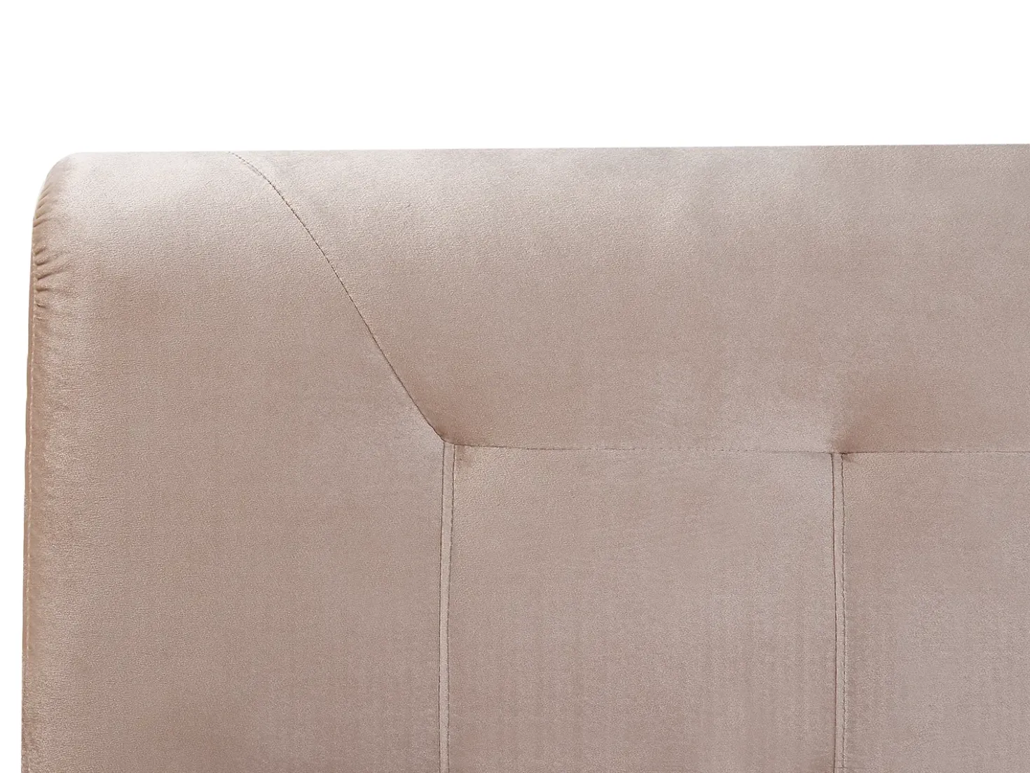 Letto Continentale Velluto MARQUISE 180 x 200 cm Beige