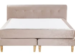 Letto Continentale Velluto MARQUISE 180 x 200 cm Beige