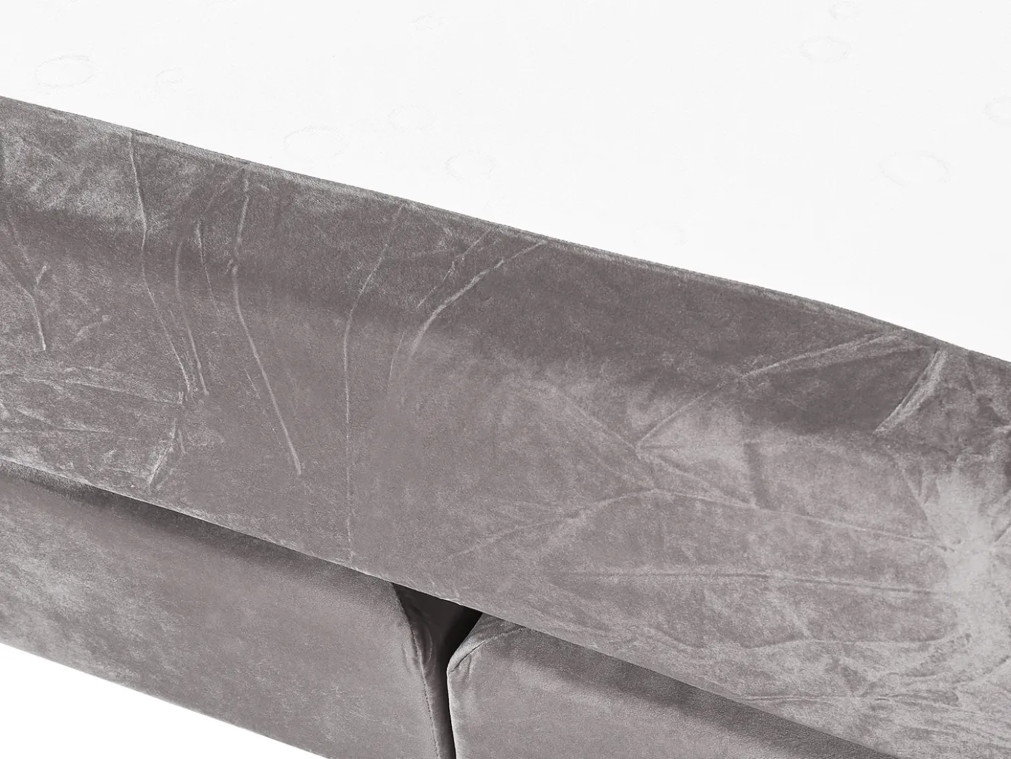 Letto Continentale Velluto MARQUISE 180 x 200 cm Grigio