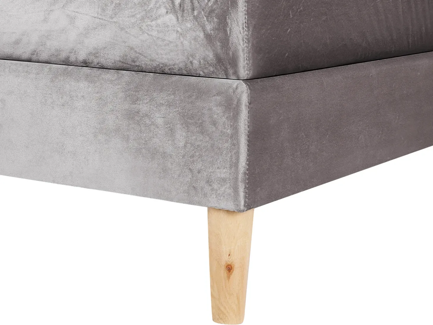 Letto Continentale Velluto MARQUISE 180 x 200 cm Grigio
