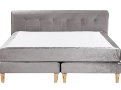 Letto Continentale Velluto MARQUISE 180 x 200 cm Grigio
