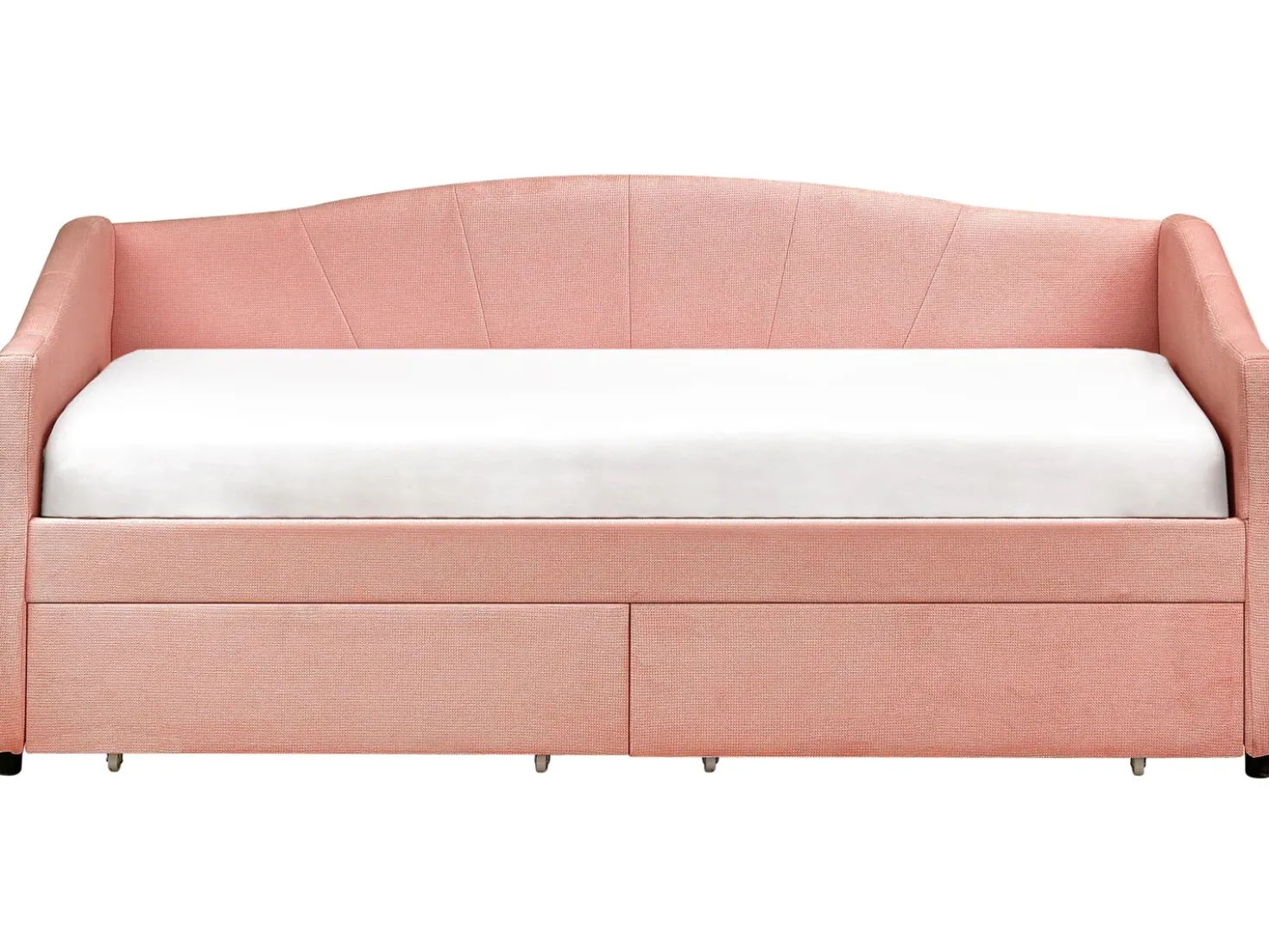 Letto da giorno con contenitore Tessuto VITTEL 90 x 200 cm Rosa