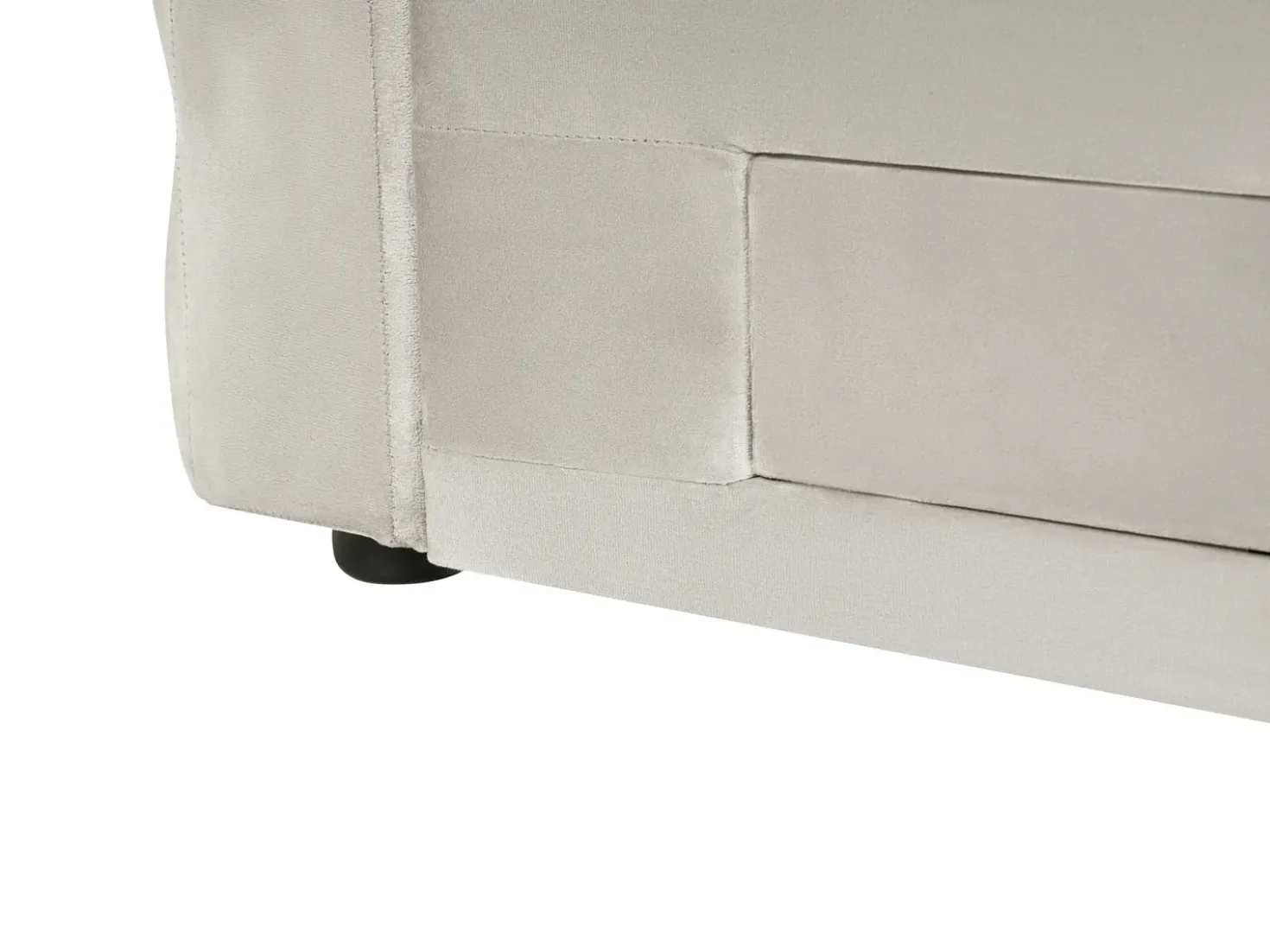 Letto da giorno con contenitore Velluto MEUDON 90 x 200 cm Grigio