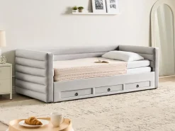 Letto da giorno con contenitore Velluto MEUDON 90 x 200 cm Grigio