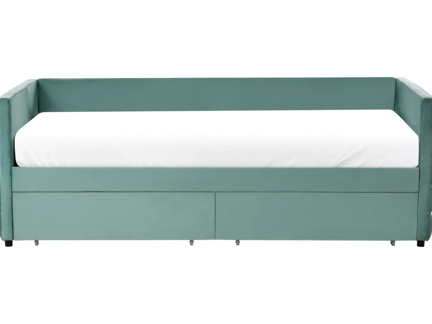 Letto da giorno con contenitore Velluto MARRAY 90 x 200 cm Verde menta