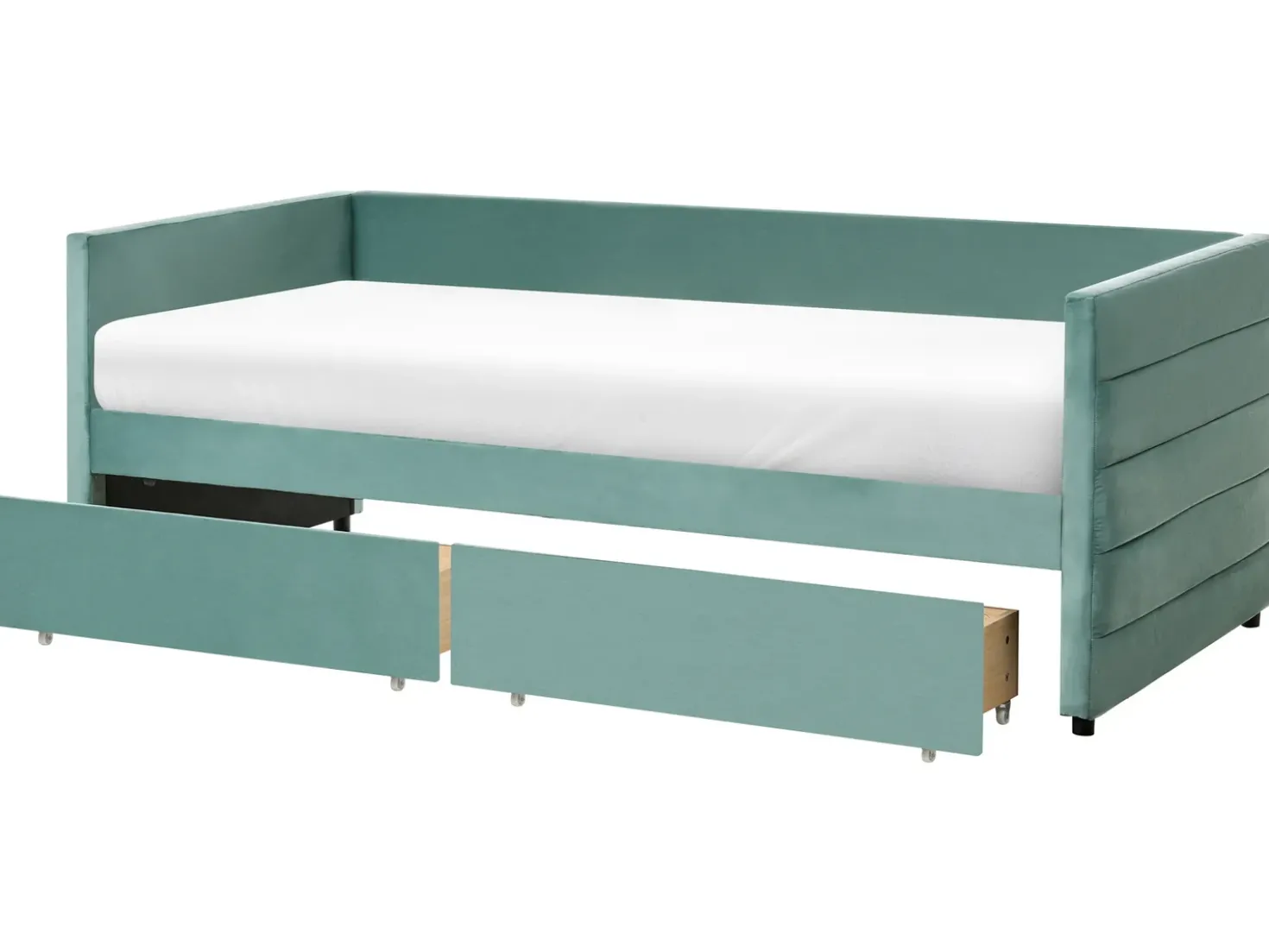 Letto da giorno con contenitore Velluto MARRAY 90 x 200 cm Verde menta