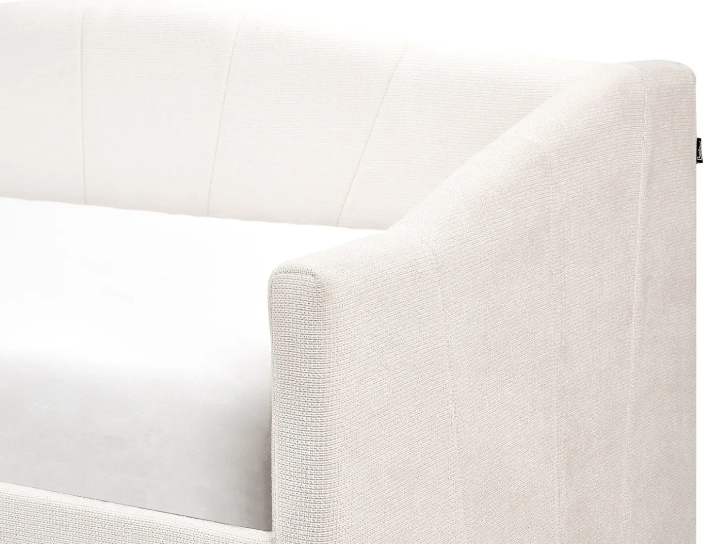 Letto da giorno con contenitore Tessuto VITTEL 90 x 200 cm Beige chiaro