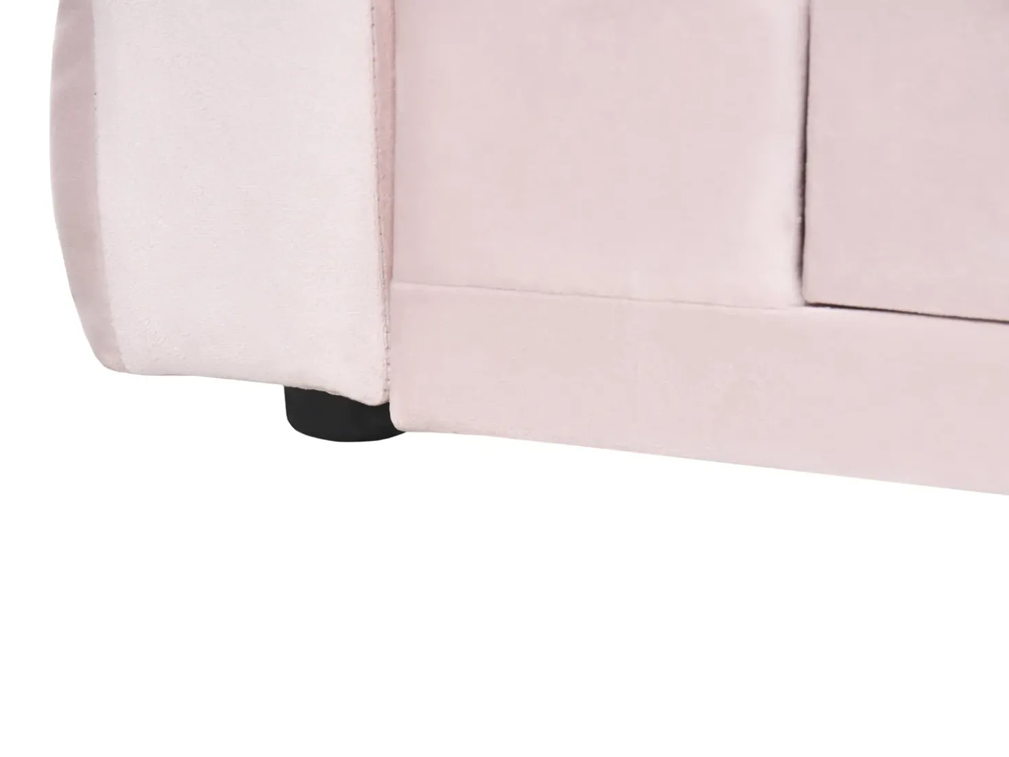 Letto da giorno con contenitore Velluto MEUDON 90 x 200 cm Rosa pastello