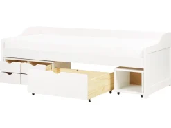 Letto da giorno con contenitore Legno di pino ROYVILLE 90 x 200 cm Bianco