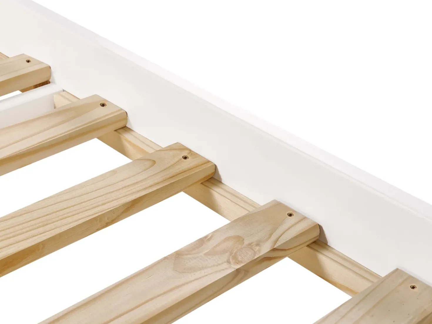 Letto da giorno con contenitore Legno di pino ROYVILLE 90 x 200 cm Bianco