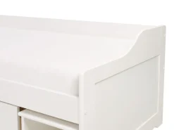 Letto da giorno con contenitore Legno di pino ROYVILLE 90 x 200 cm Bianco