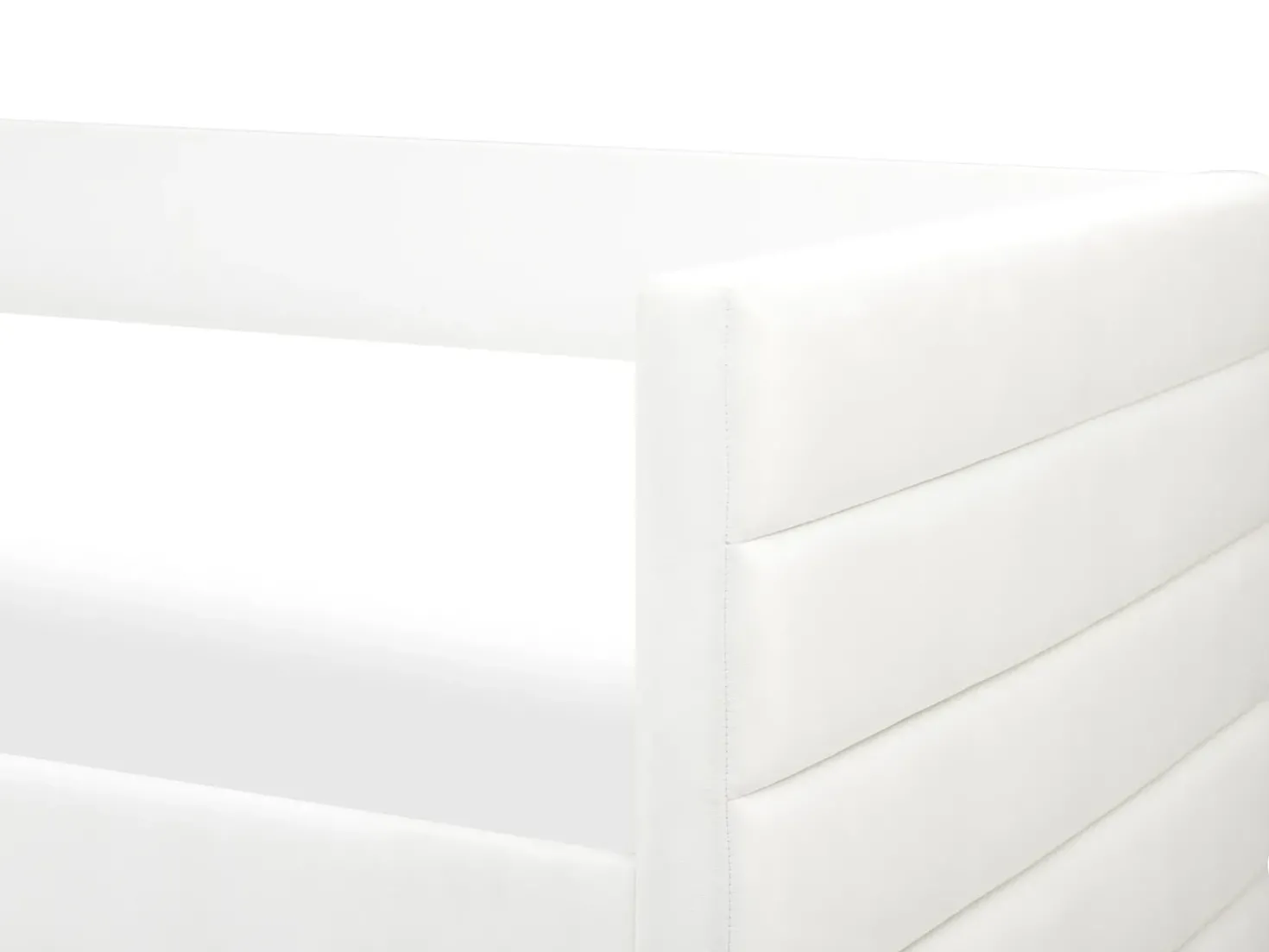 Letto da giorno con contenitore Velluto MARRAY II 90 x 200 cm Bianco sporco