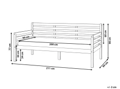 Letto da giorno Legno THEZA 90 x 200 cm Bianco