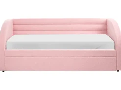 Letto estraibile Bouclé ALBIAC 90 x 200 cm Rosa pastello