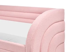Letto estraibile Bouclé ALBIAC 90 x 200 cm Rosa pastello