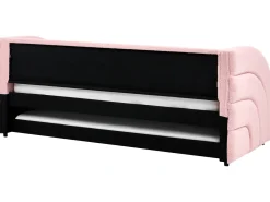Letto estraibile Bouclé ALBIAC 90 x 200 cm Rosa pastello
