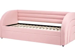 Letto estraibile Bouclé ALBIAC 90 x 200 cm Rosa pastello