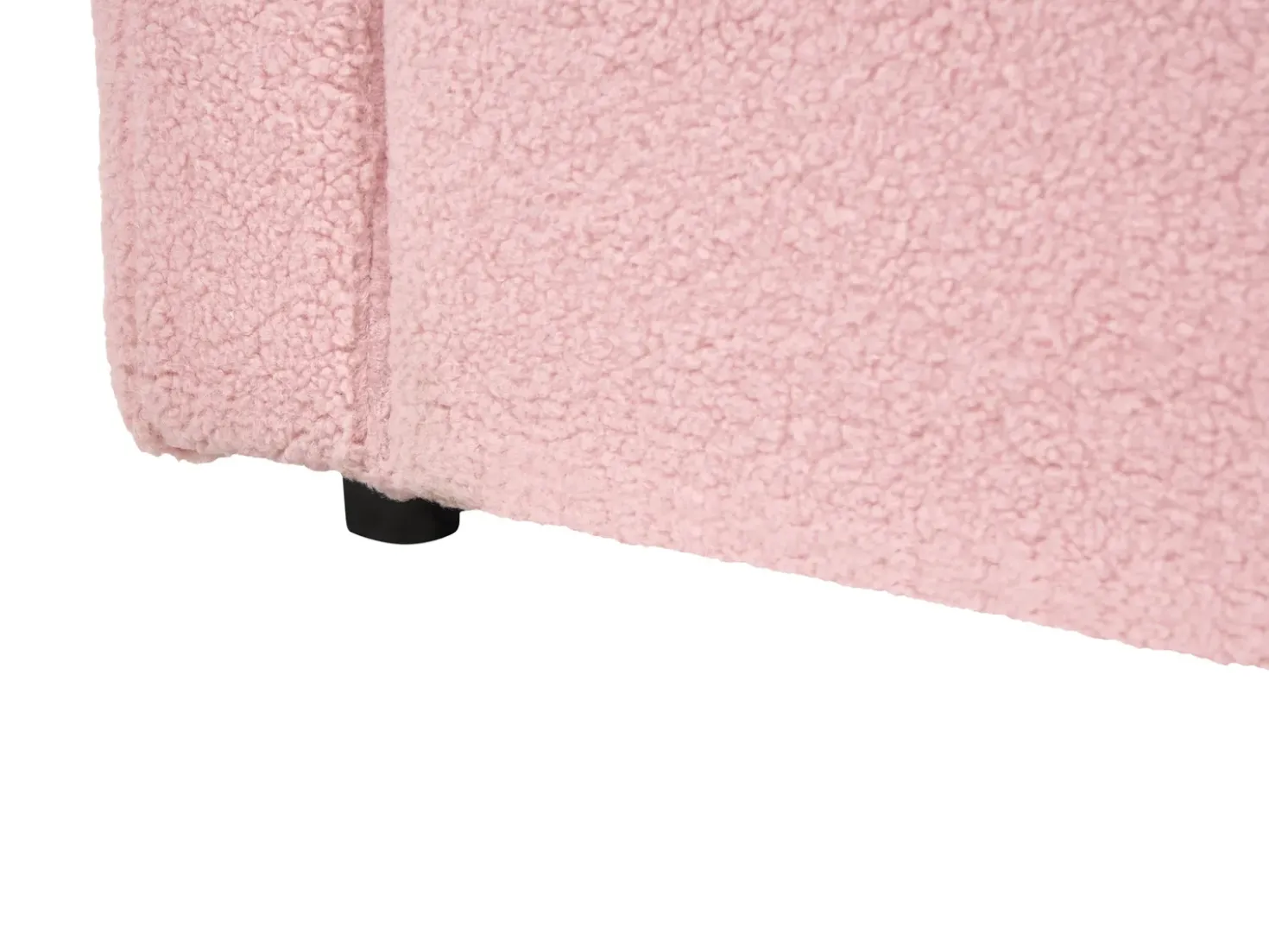 Letto estraibile Bouclé ALBIAC 90 x 200 cm Rosa pastello