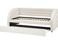 Letto estraibile Bouclé ALBIAC 90 x 200 cm Bianco