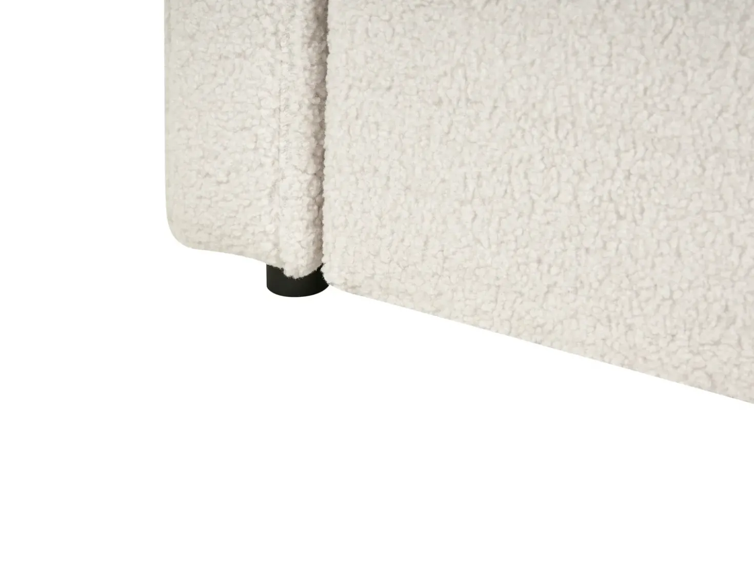 Letto estraibile Bouclé ALBIAC 90 x 200 cm Bianco
