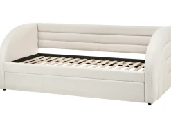 Letto estraibile Bouclé ALBIAC 90 x 200 cm Bianco