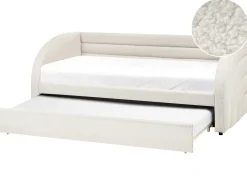 Letto estraibile Bouclé ALBIAC 90 x 200 cm Bianco