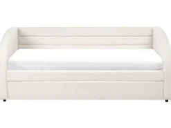 Letto estraibile Bouclé ALBIAC 90 x 200 cm Bianco