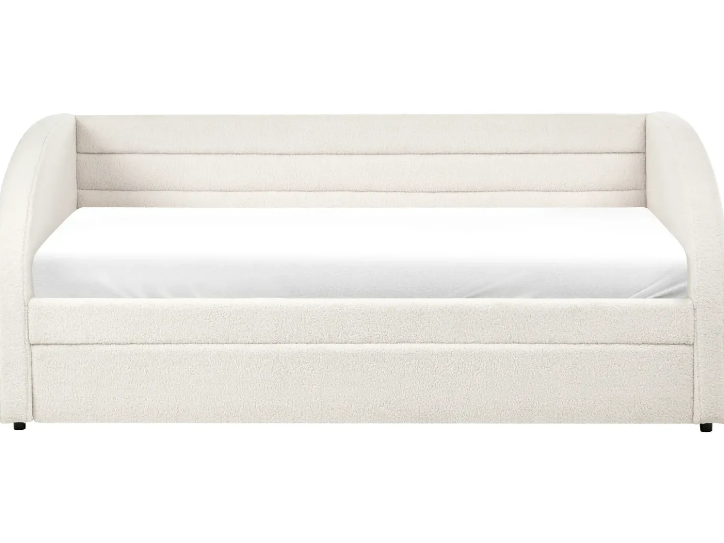 Letto estraibile Bouclé ALBIAC 90 x 200 cm Bianco