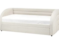 Letto estraibile Bouclé ALBIAC 90 x 200 cm Bianco