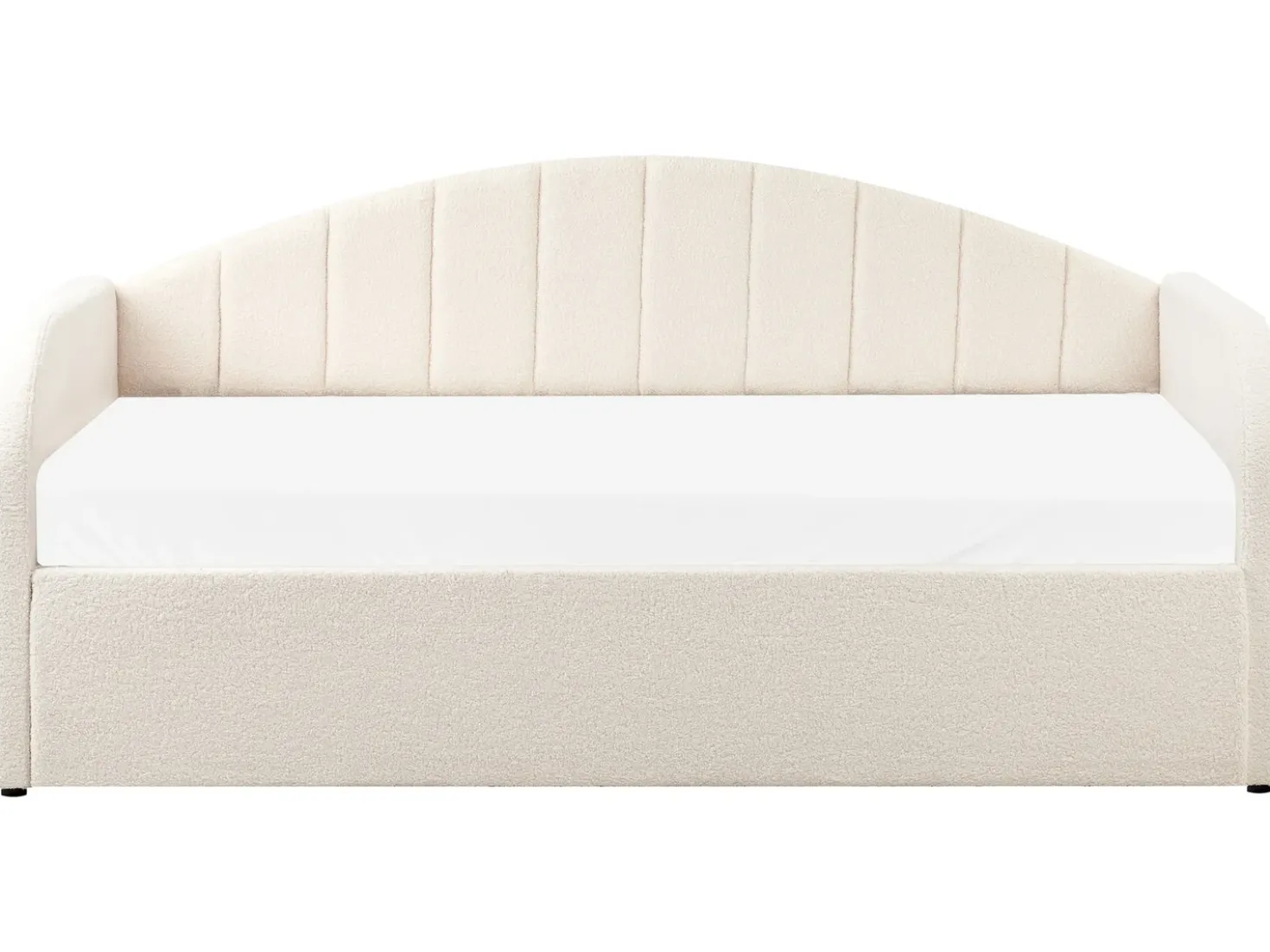 Letto estraibile Bouclé EYBURIE 90 x 200 cm Beige chiaro