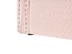 Letto estraibile Bouclé GASSIN 90 x 200 cm Rosa pastello