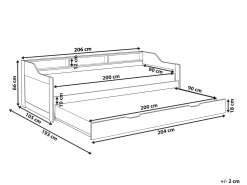Letto estraibile Legno di pino EDERN 90 x 200 cm Rosa