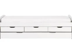 Letto estraibile Legno di pino PETIVILLE 90 x 200 cm Bianco