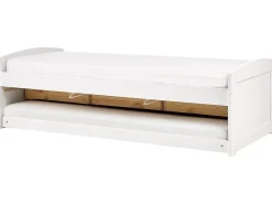 Letto estraibile Legno di pino PETIVILLE 90 x 200 cm Bianco