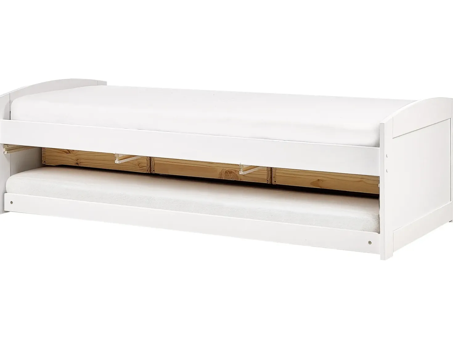 Letto estraibile Legno di pino PETIVILLE 90 x 200 cm Bianco