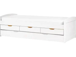 Letto estraibile Legno di pino PETIVILLE 90 x 200 cm Bianco