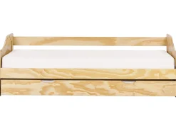 Letto estraibile Legno di pino LUNERAY 90 x 200 cm Marrone chiaro