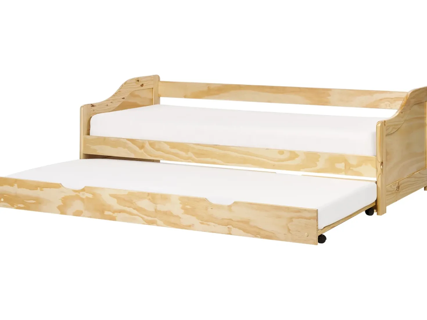 Letto estraibile Legno di pino LUNERAY 90 x 200 cm Marrone chiaro