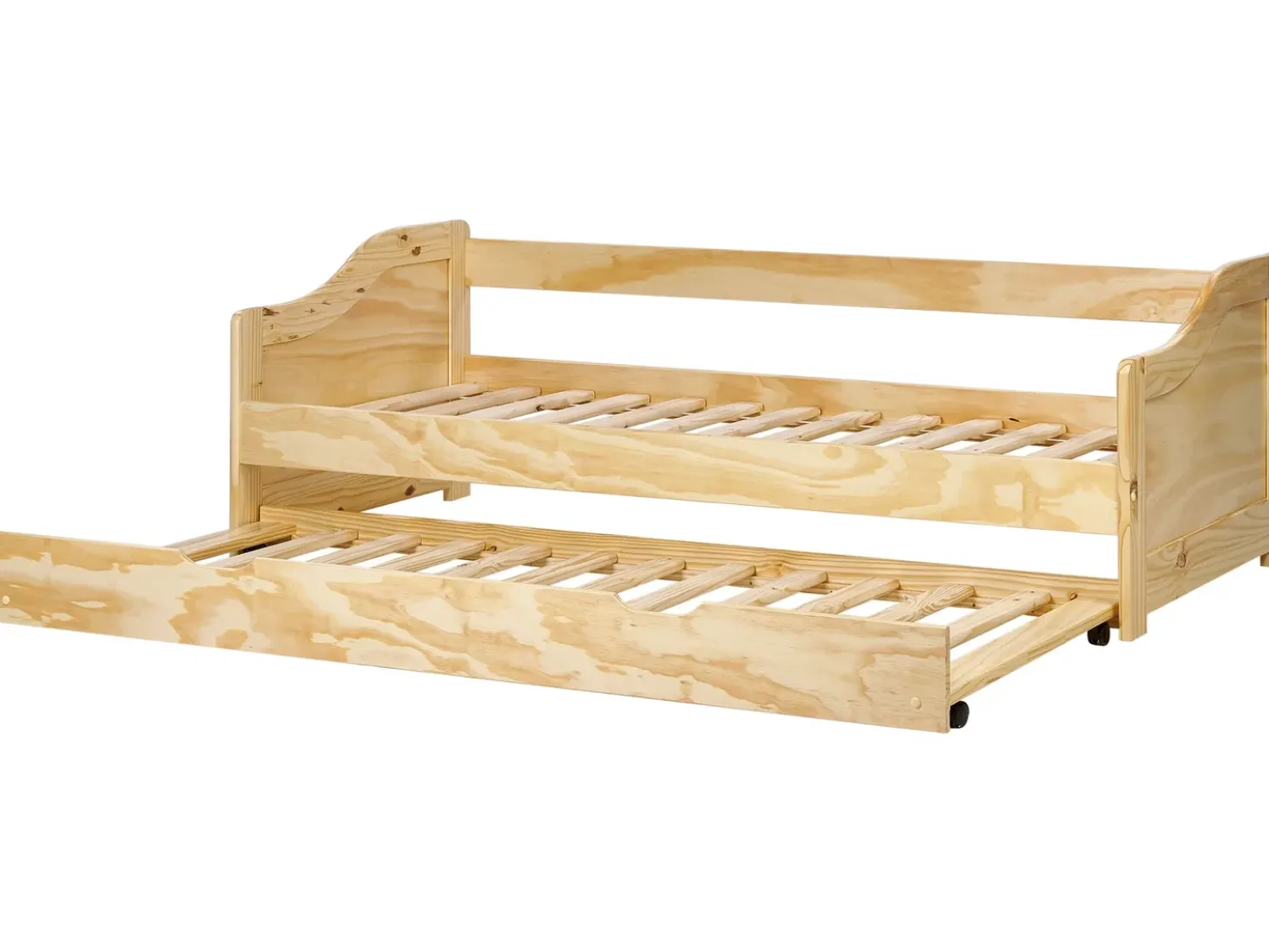 Letto estraibile Legno di pino LUNERAY 90 x 200 cm Marrone chiaro