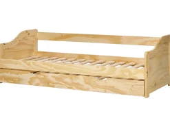 Letto estraibile Legno di pino LUNERAY 90 x 200 cm Marrone chiaro