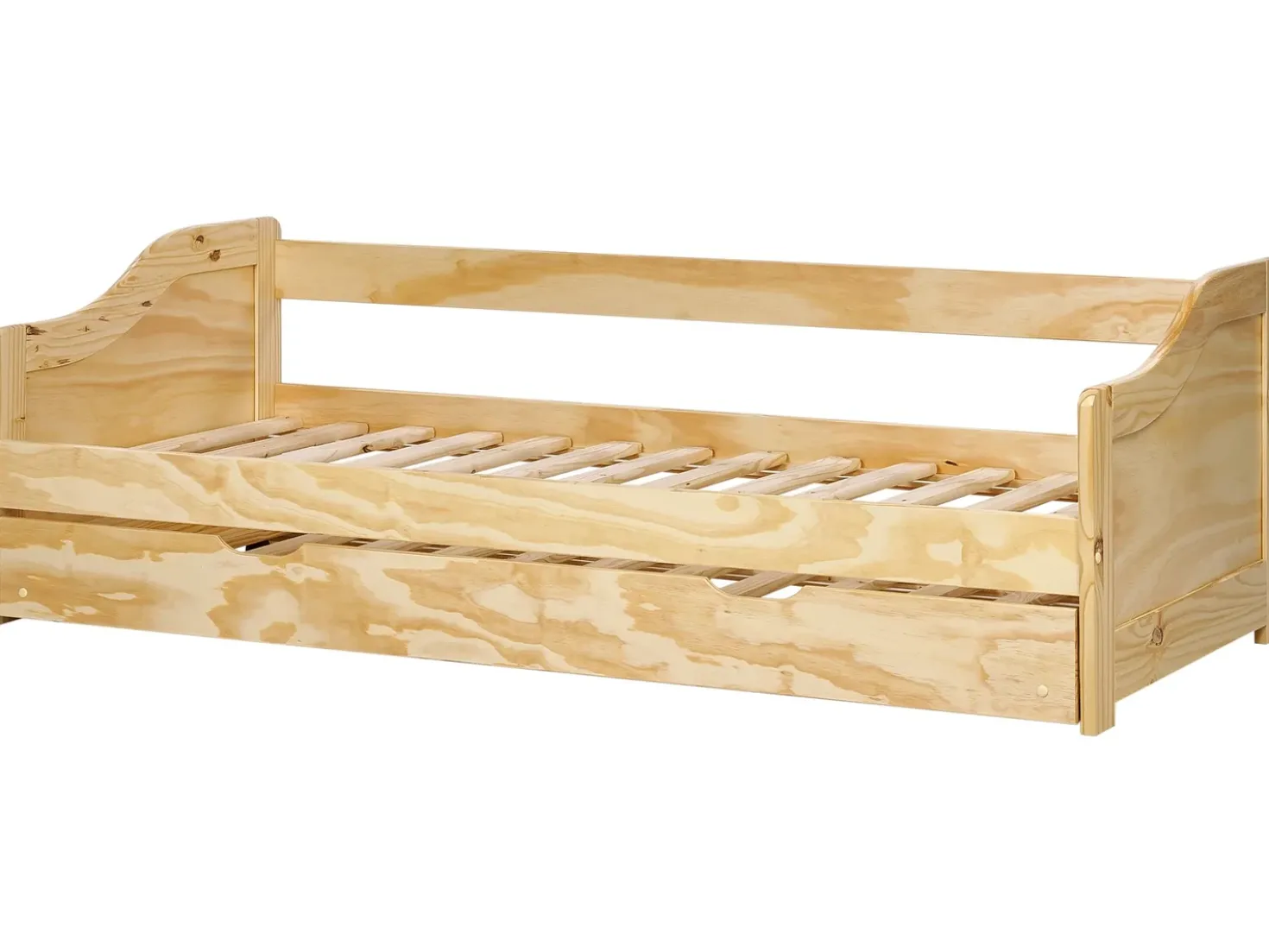 Letto estraibile Legno di pino LUNERAY 90 x 200 cm Marrone chiaro